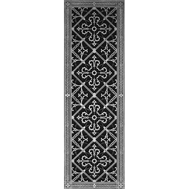 Craftsman style Arts and Crafts decorative grille 8" x 30" in Pewter finish
