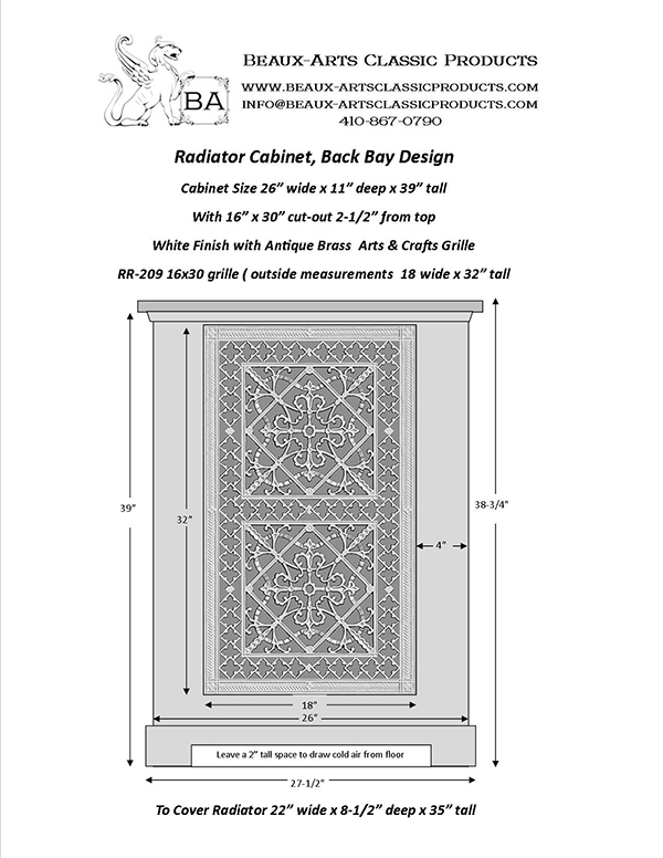 Radiator Cover Design Drawing