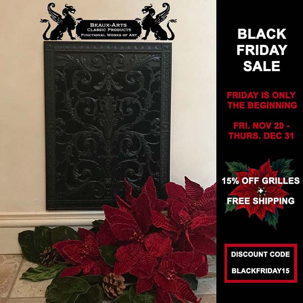 Black Friday Ad with Louis XIV Grille