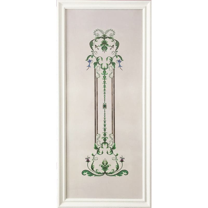 Repositionable Wallpaper Emerald Narrow Panel Framed