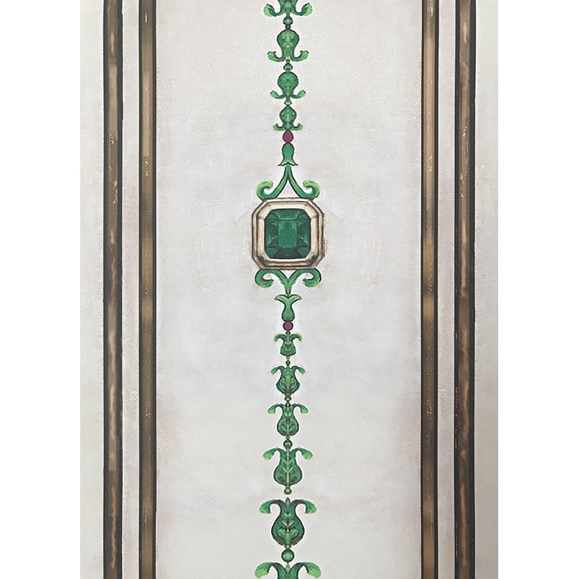 Repositionable Wallpaper CLoseup of Emerald Center