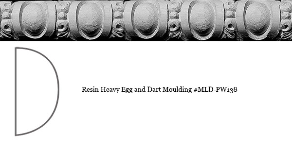 Resin Egg & Dart Moulding #MLD-PW138