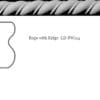 Resin rope with ridge moulding