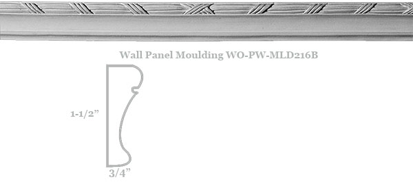 Resin Reed and Ribbon Moulding #AP-PW-MLD216B
