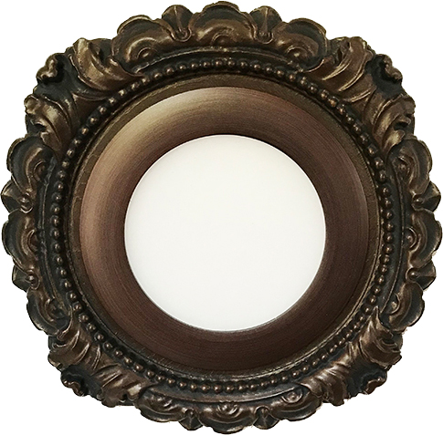 decorative recessed light trim in dark bronze
