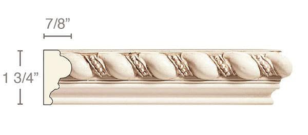 Rope with Pearl Panel Moulding 1-3/4" w in Poplar