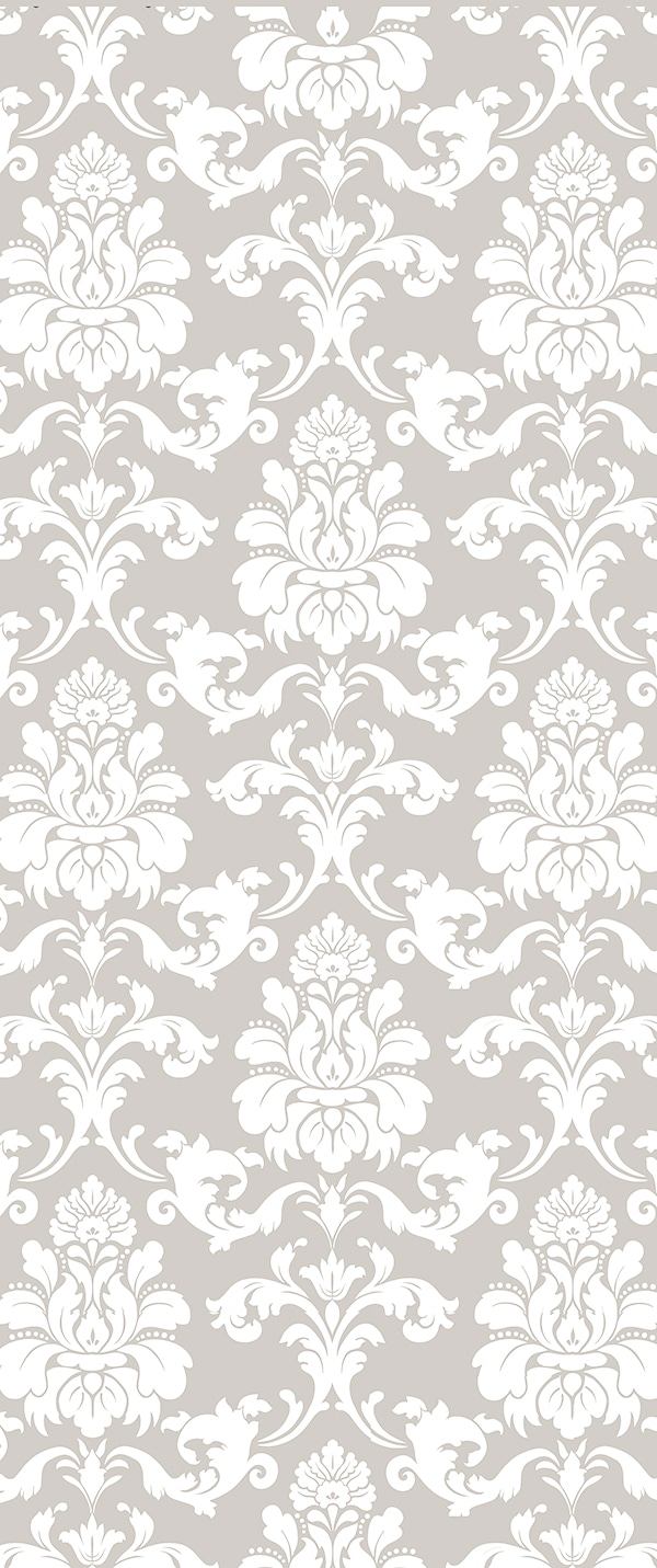 Repositionable Wallpaper Damask in Damask Oyster 26" x 62"