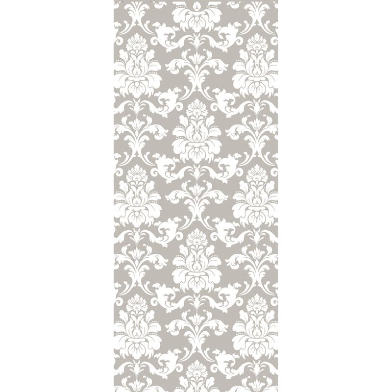 Repositionable Damask Wallpaper in Oyster Narrow Panel
