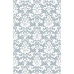 Repositionable Wallpaper Damask French Blue and White Medium panel 40" x 62"