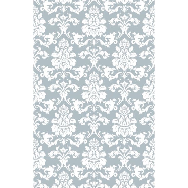 Repositionable Wallpaper Damask Medium Panel #RW-103A-French-Blue