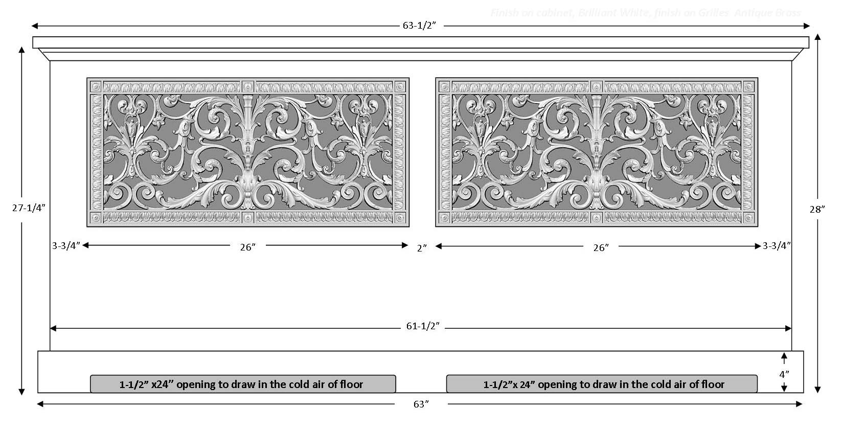 Radiator Cover Design with French Style Louis XIV 3-dimensional radiator grilles