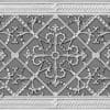 Decorative Grille Vent Cover Craftsman Style Arts and Crafts 8" x 18" Rendering