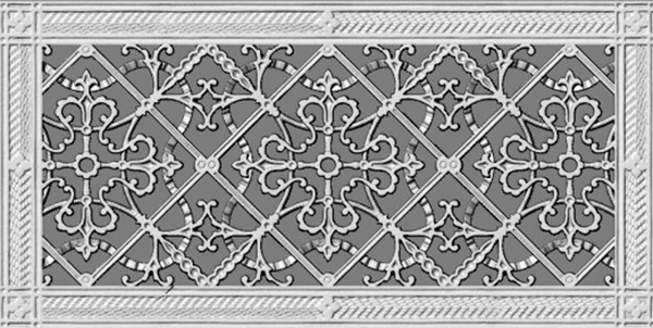 Decorative Grille Vent Cover Craftsman Style Arts and Crafts 8" x 18" Rendering
