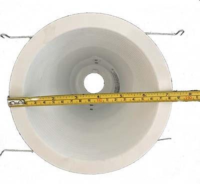 Measure the outside diameter of your baffle to determine the size part recessed light trim to order.