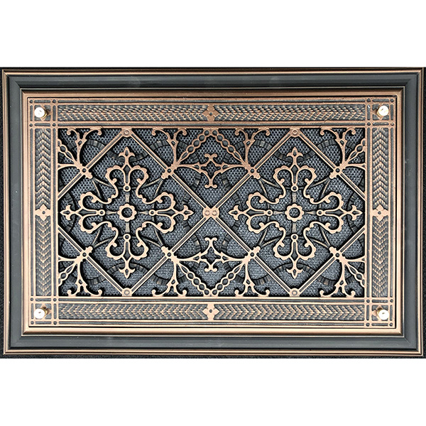 Craftsman Style, Arts and Crafts Foundation Vent Cover in Rubbed Bronze Finish.