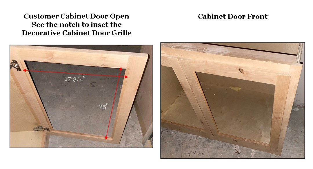 Cabinet Doors before inserting cabinet door grilles