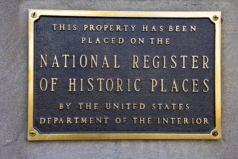 Historic Preservation Plaque - National Register of Historic Places
