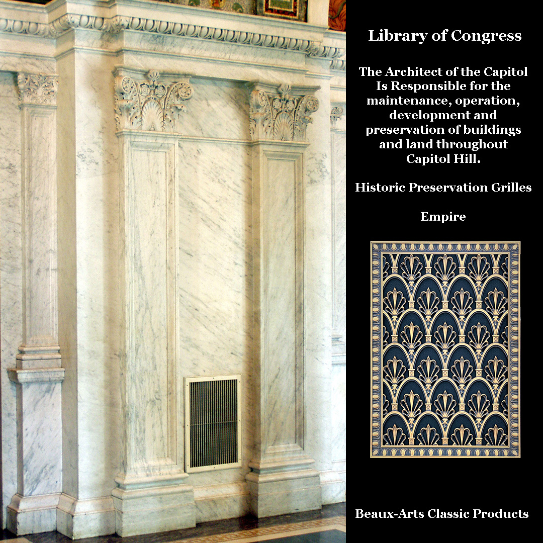 Empire Style Grille presentation for The Library of Congress