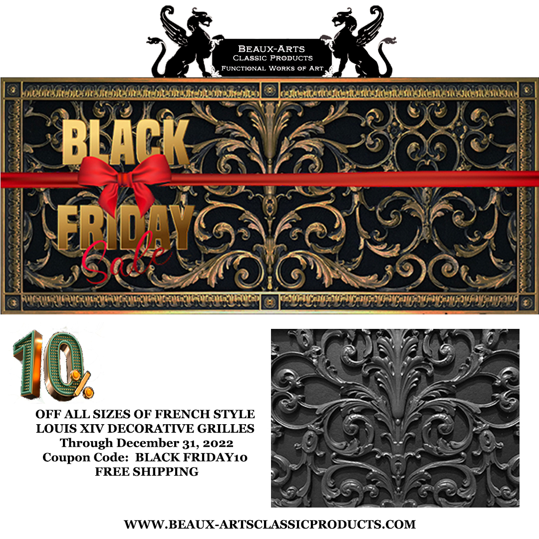 Black Friday 10% off French Style Louis XIV decorative grilles