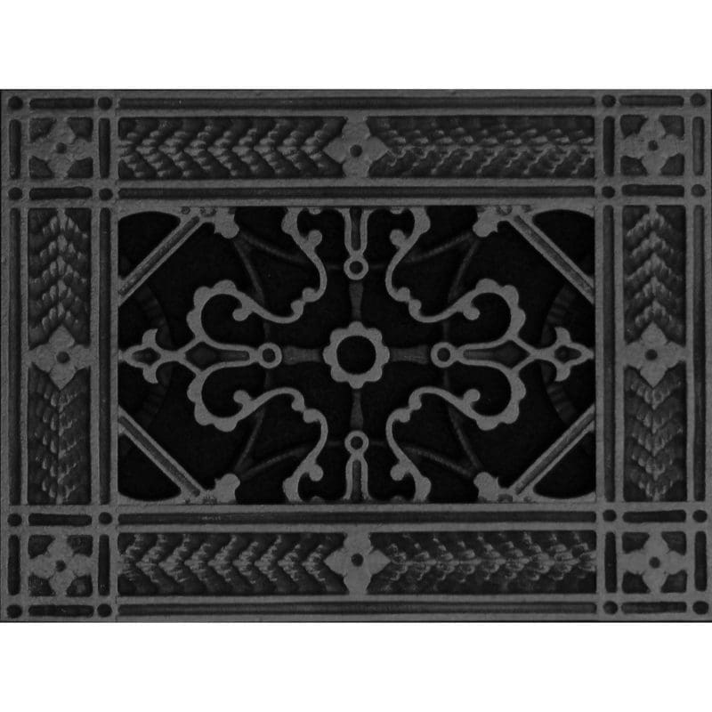 Craftsman Style Arts and Crafts decorative grille 4" x 6" in Black finish.