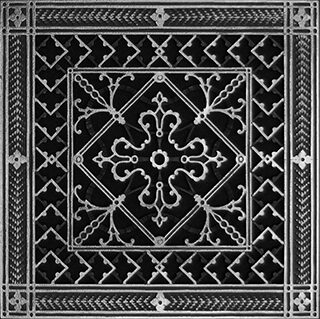 Craftsman Style Arts and Crafts style decorative grille in pewter.