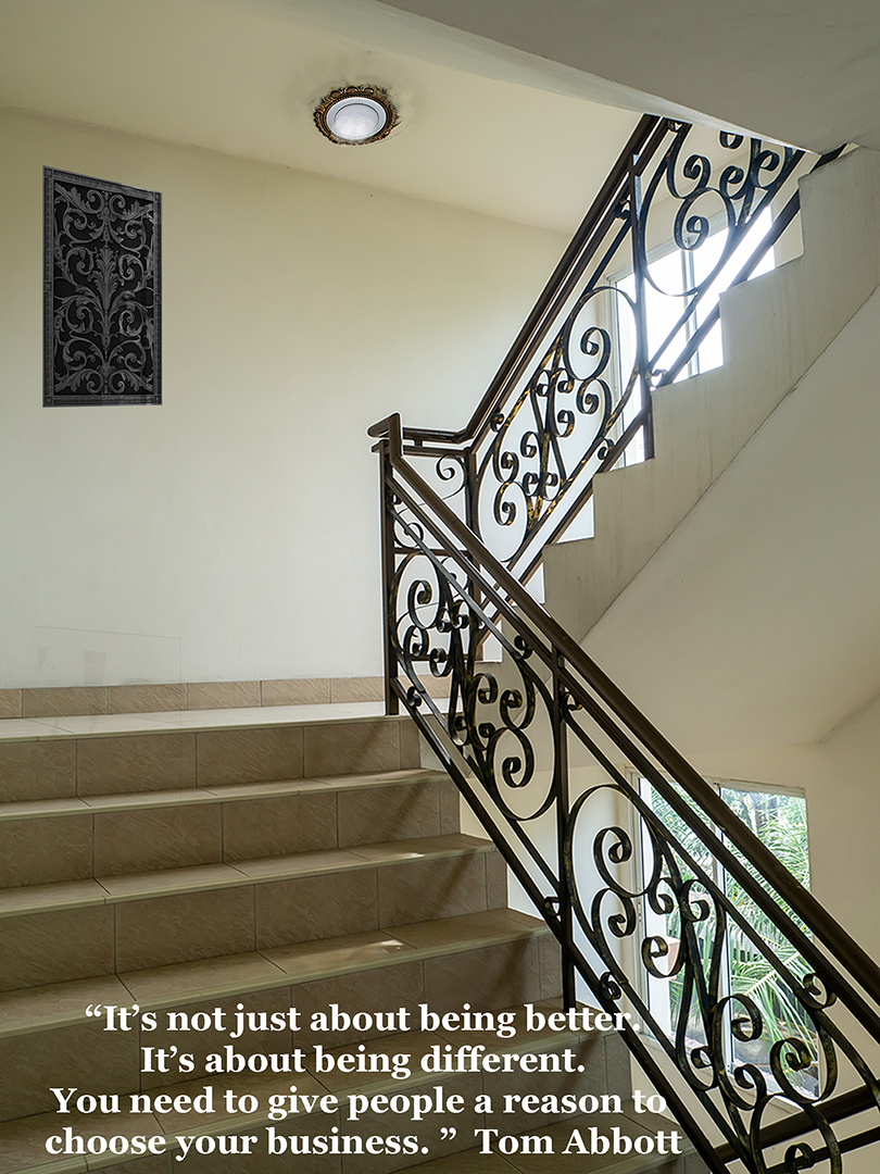 Stairways are a great place for our Decorative recessed light trims. 