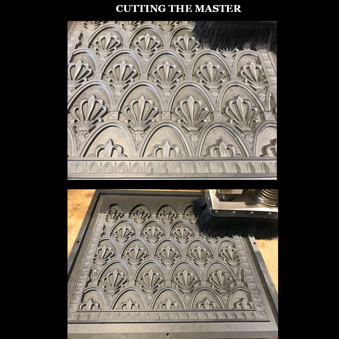 CNC cuts our new Empire Decorative Grille Master.