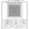 Craftsman style Arts and Crafts decorative grille 12" x 12" Product Spec Sheet.