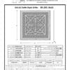Craftsman style Arts and Crafts Decorative Grille 18" x 18" Product Spec Sheet.