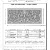 French style Louis XIV decorative grille 12" x 30" Product Spec Sheet.